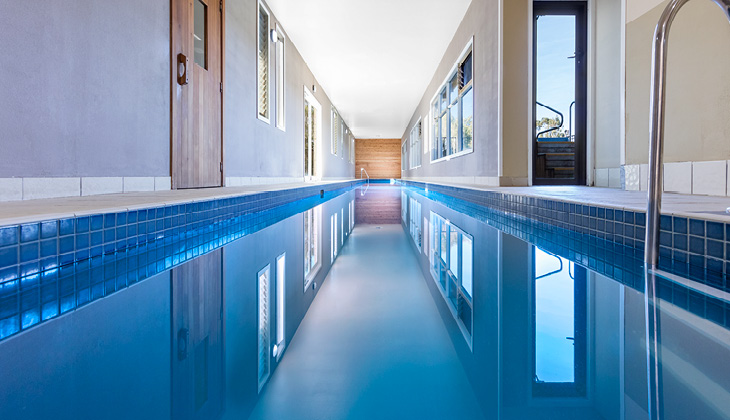 Calm and relaxing indoor pool at Ramada Resort Phillip Island.