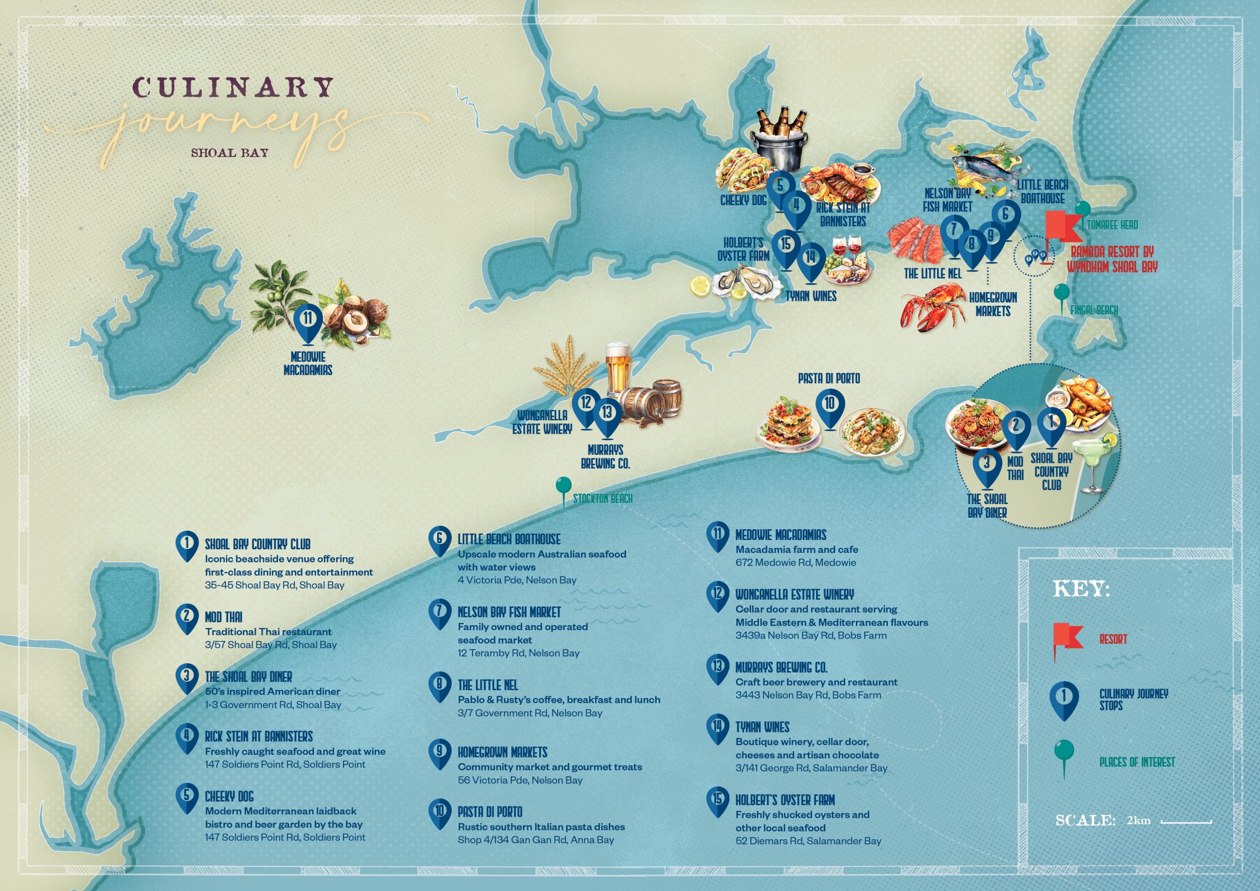 Culinary Journey Shoal Bay Map