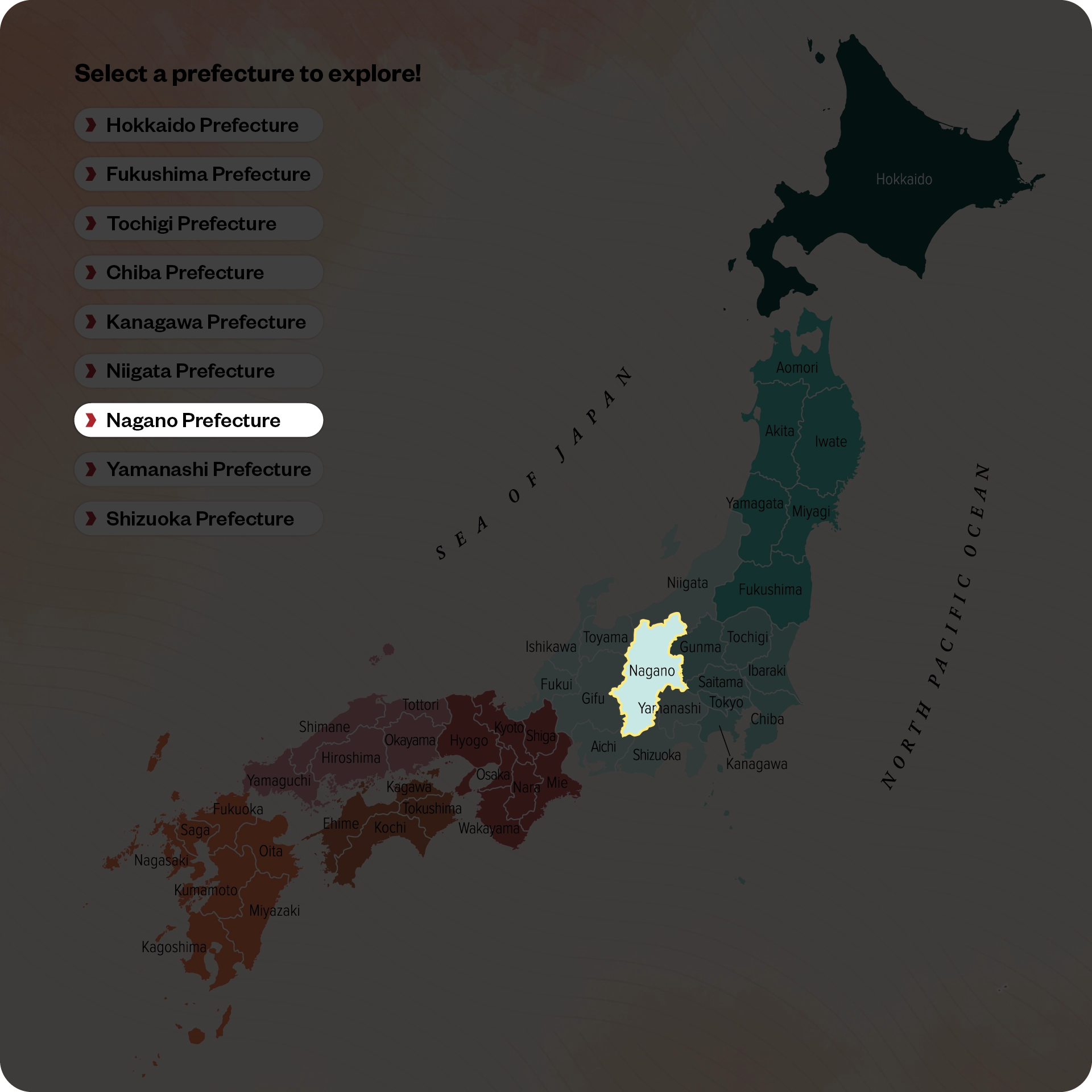 Nagano Map Highlight