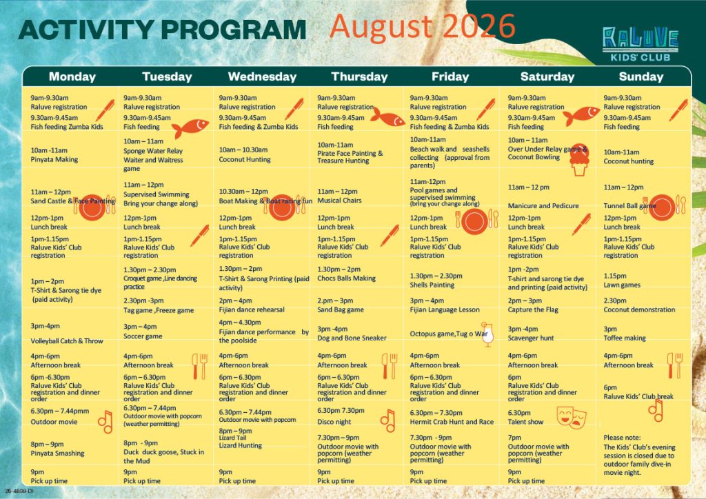 Raluve Kids Program August 2026