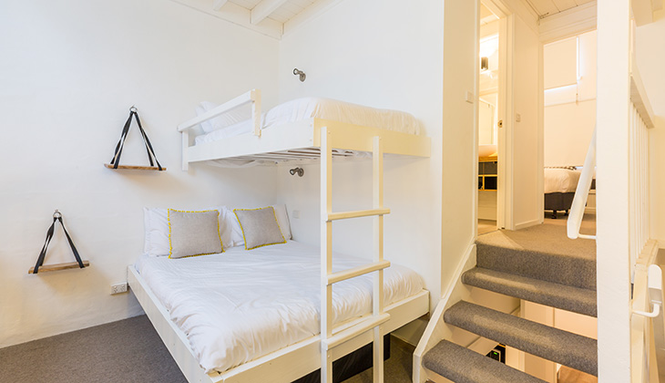 Double deck bed in Dinner Plain's 1 Bedroom Deluxe (Sleeps 4)